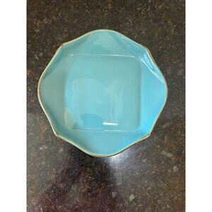 Southern Living at Home Tuscan Square, 8" Blue/ Teal Salad Plate